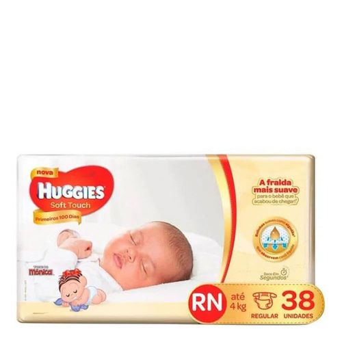 Fralda Huggies Soft Touch Primeiros 100 Dias RN 38 Fraldas Fralda Huggies Soft Touch Primeiros 100 Dias RN 38 Fraldas