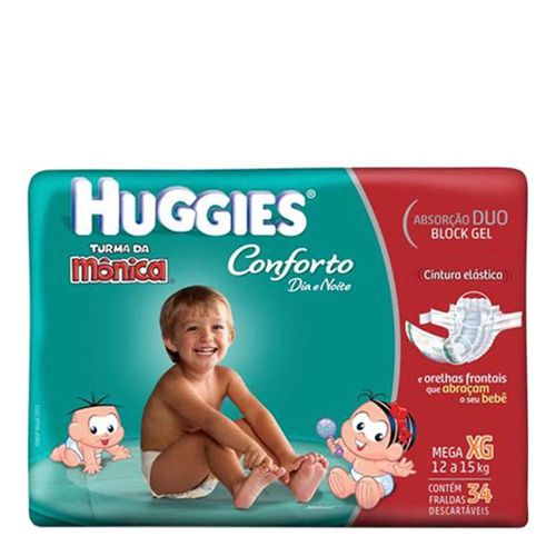 Fralda Descartável Turma da Mônica Confort Dia e Noite EG 34 Unidades Fralda Descartável Turma da Mônica Confort Dia e Noite EG 34 Unidades