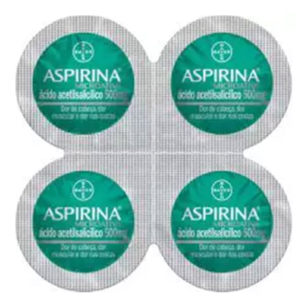 Analgésico, Antitérmico, Anti-inflamatório e Relaxante Muscular Aspirina 500mg 4 Comprimidos