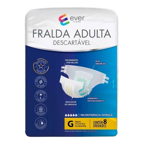 Fralda-Geriatrica-Ever-Care-G-8-Unidades Fralda-Geriatrica-Ever-Care-G-8-Unidades