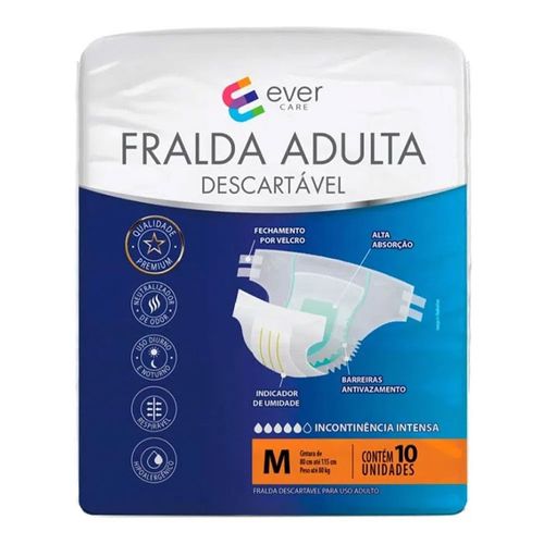 Fralda-Geriatrica-Ever-Care-M-10-Unidades Fralda-Geriatrica-Ever-Care-M-10-Unidades