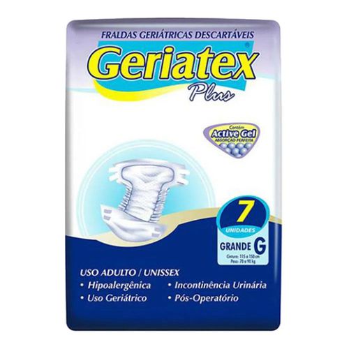 Fralda Geriátrica Geriatex G 7 Unidades