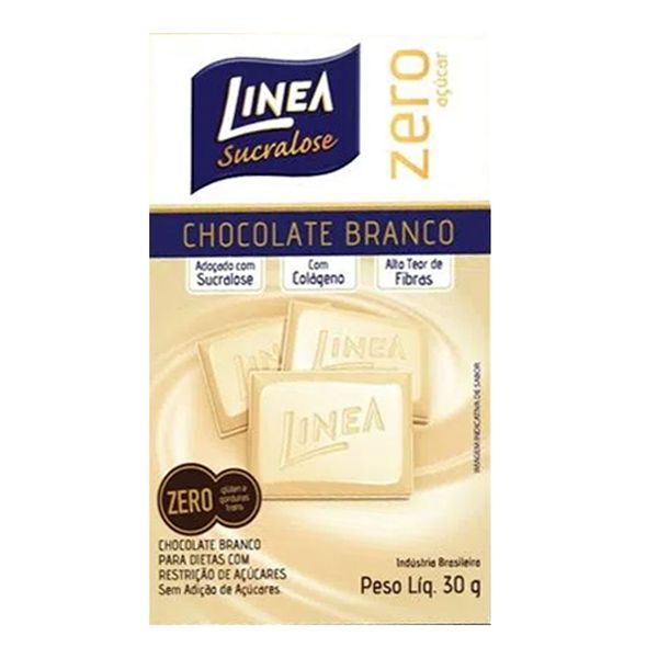 Barra de Chocolate Linea Branco Zero Açúcar 30g