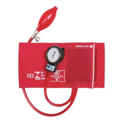 Aparelho Pressão Adulto Nylon Vermelho Ap0314 Bic Aparelho Pressão Adulto Nylon Vermelho Ap0314 Bic