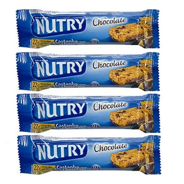Barra de Cereal Nutry Castanha Chocolate 4 Unidades