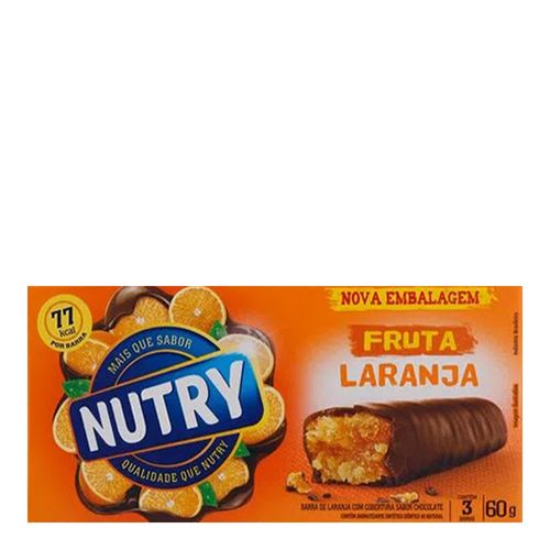 Barra de Cereal Nutry Frutas Laranja com Chocolate 20g 3 Unidades Barra de Cereal Nutry Frutas Laranja com Chocolate 20g 3 Unidades
