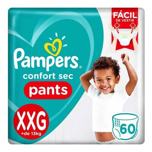 Fralda Pampers Confort Sec Pants Bag Xxg 60 Unidades Fralda Pampers Confort Sec Pants Bag Xxg 60 Unidades