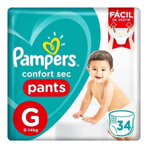 Fralda Pampers Confort Sec Pants G 34 unidades Fralda Pampers Confort Sec Pants G 34 unidades