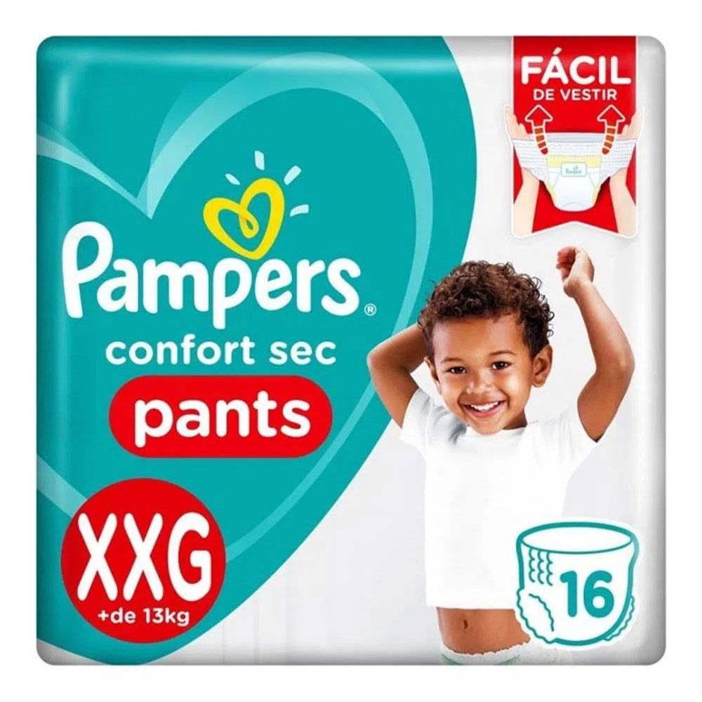 Fralda Pampers Confort Sec Pants XXG 16 unidades - Drogaria Sao Paulo