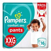 Fralda Pampers Confort Sec Pants XXG 16 unidades