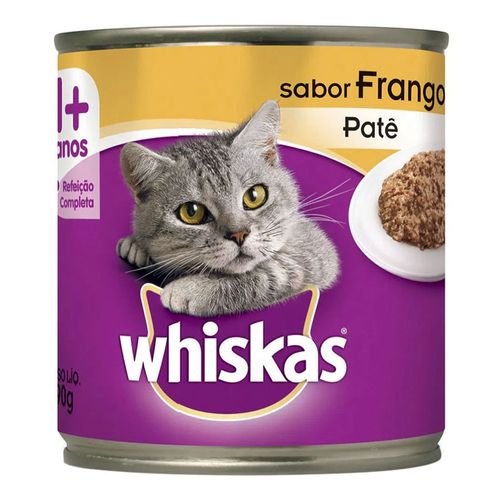 Ração Úmida Whiskas Adulto Lata Patê Frango