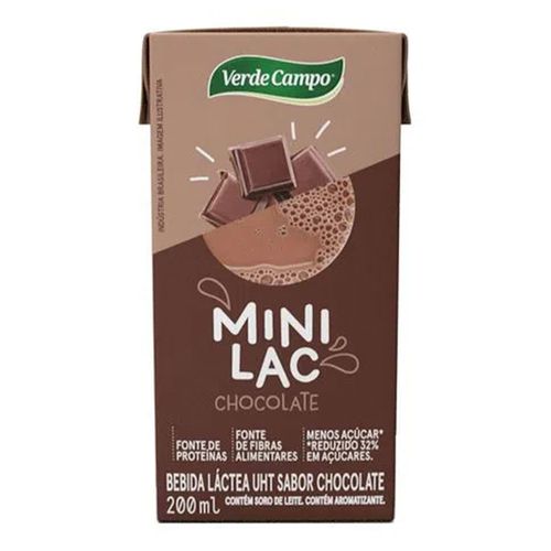 Bebida Láctea UHT Sabor Chocolate Verde Campo 200ml