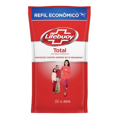 Refil Sabonete Liquido Antibacteriano Lifebuoy Total 200ml