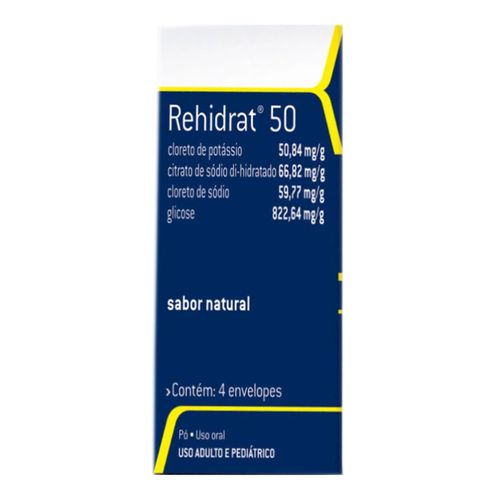 Reidratante Rehidrat 50 50,84Mg/G + 66,82Mg/G + 59,77Mg/G + 822,64Mg/G 4 Envelopes