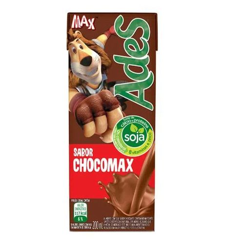 Bebida com Soja Ades Sabor Chocolate 200ml Bebida com Soja Ades Sabor Chocolate 200ml