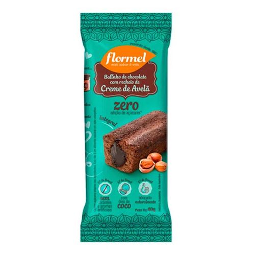 Bolinho Integral Flormel Chocolate Recheado com Avelã 40g