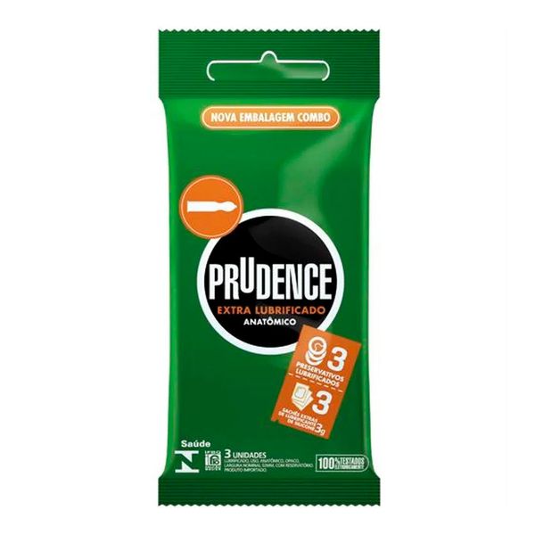 Preservativo Prudence Extra Lubrificado 3 Unidades