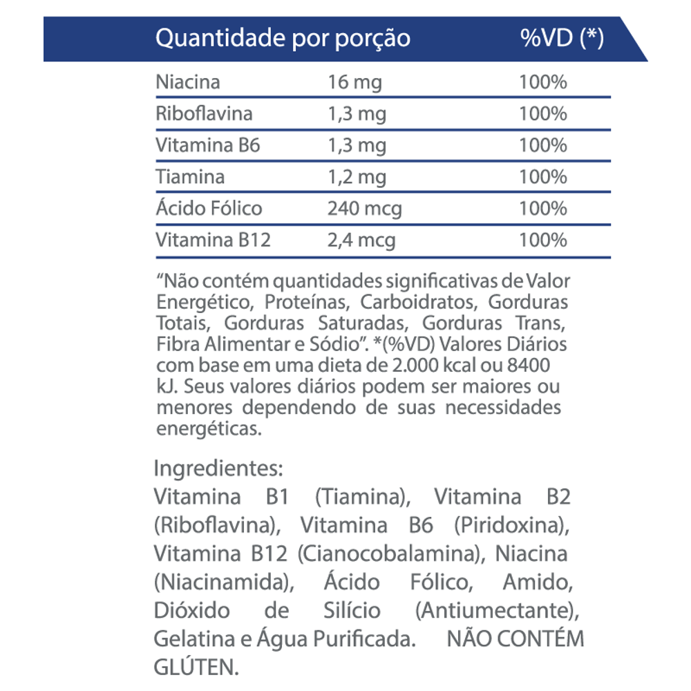 B Complex Vitaminlife 90 Cápsulas - Drogaria Sao Paulo