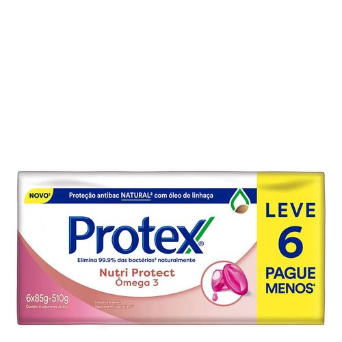 Sabonete Antibacteriano em Barra Protex Nutri Protect Ômega 3 85g 6 Unidades Sabonete Antibacteriano em Barra Protex Nutri Protect Ômega 3 85g 6 Unidades