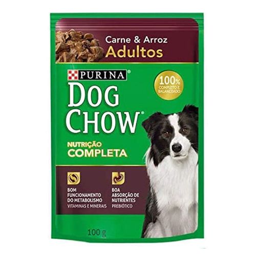 Dog Chow Sachê Adulto Carne e Arroz 100g Dog Chow Sachê Adulto Carne e Arroz 100g