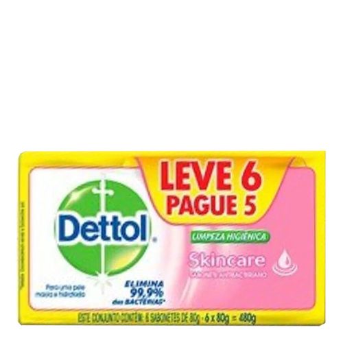 Sabonete Dettol Barra Skincare 6 Unidades Sabonete Dettol Barra Skincare 6 Unidades