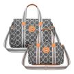 Bolsa Albany Geometric M + Bolsa Térmica Geometric P em sarja Chumbo - Classic for Baby Bags
