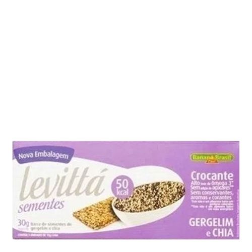 Barra de Sementes Levittá Gergelim e Chia 3 Unidades de 10g Barra de Sementes Levittá Gergelim e Chia 3 Unidades de 10g