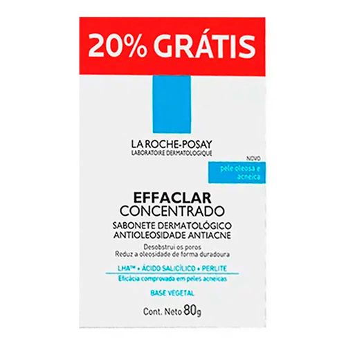 Sabonete em Barra Effaclar Concentrado La Roche-Posay 80g Sabonete em Barra Effaclar Concentrado La Roche-Posay 80g