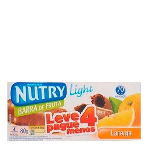 Barra de Frutas Nutry Laranja 4 Unidades Barra de Frutas Nutry Laranja 4 Unidades