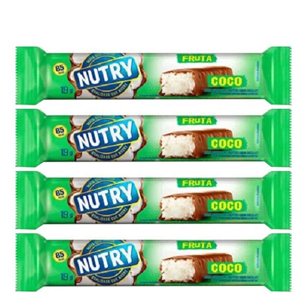 Barra de Frutas Nutry Sabor Coco 4 Unidades