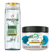 Kit Shampoo Pantene Bambu 200ml + Máscara Capilar Reconstrução 300ml