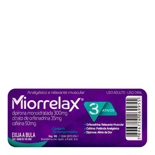 Relaxante Muscular Miorrelax 10 Comprimidos Relaxante Muscular Miorrelax 10 Comprimidos