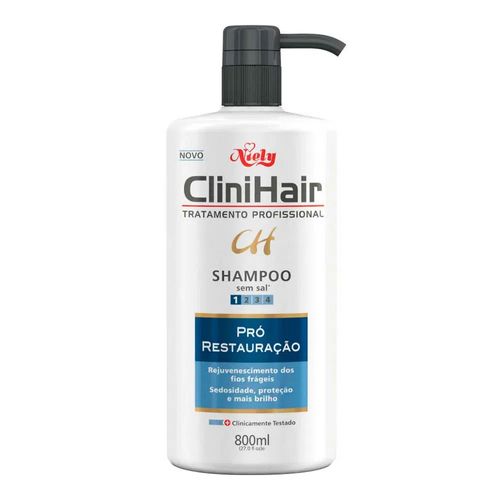 Shampoo Niely CliniHair Pró-Restauração 800ml
