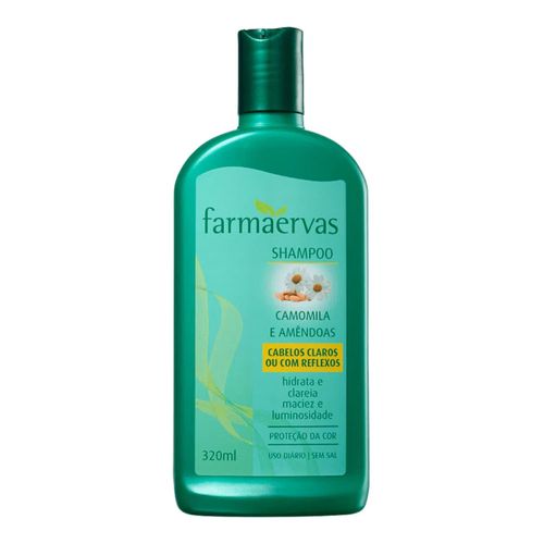 Shampoo Farmaervas Camomila E Amêndoas Cabelos Claros 320ml Shampoo Farmaervas Camomila E Amêndoas Cabelos Claros 320ml