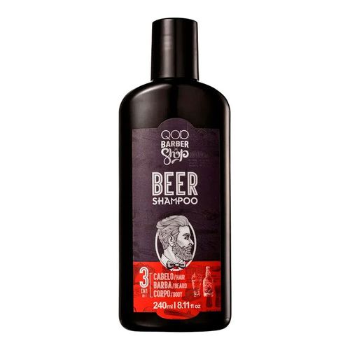 Shampoo para Barba QOD Barber Shop 3 em 1 240ml Shampoo para Barba QOD Barber Shop 3 em 1 240ml