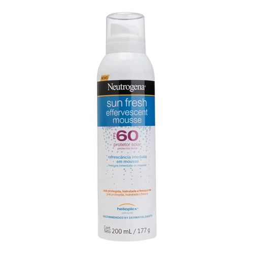 Protetor Solar Neutrogena Sun Fresh Mousse Efervescente FPS60 200ml Protetor Solar Neutrogena Sun Fresh Mousse Efervescente FPS60 200ml