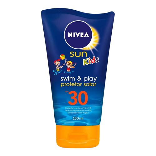 Protetor Solar Nivea Sun Kids Swin & Play FPS30 150ml Protetor Solar Nivea Sun Kids Swin & Play FPS30 150ml
