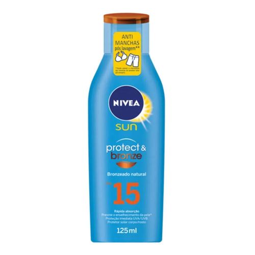 Protetor Solar Nivea Sun Protect & Bronze FPS15 125ml Protetor Solar Nivea Sun Protect & Bronze FPS15 125ml