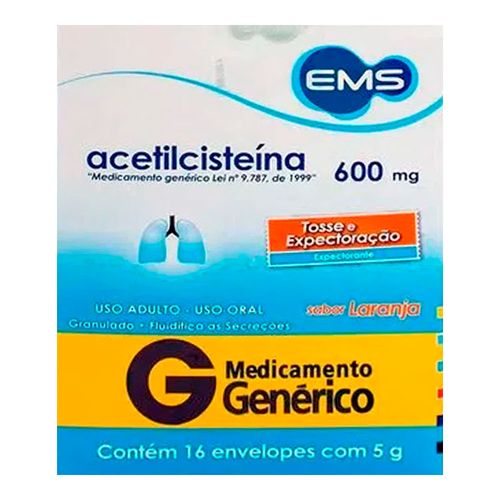 Acetilcisteina-Granulado-600mg-Generico-EMS-16g Acetilcisteina-Granulado-600mg-Generico-EMS-16g