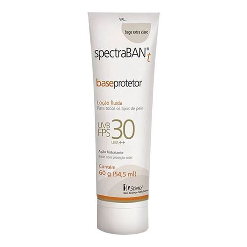 Protetor Solar Spectraban T Color Base Bege Extra Claro FPS 30 Loção Fluida Stiefel 60g