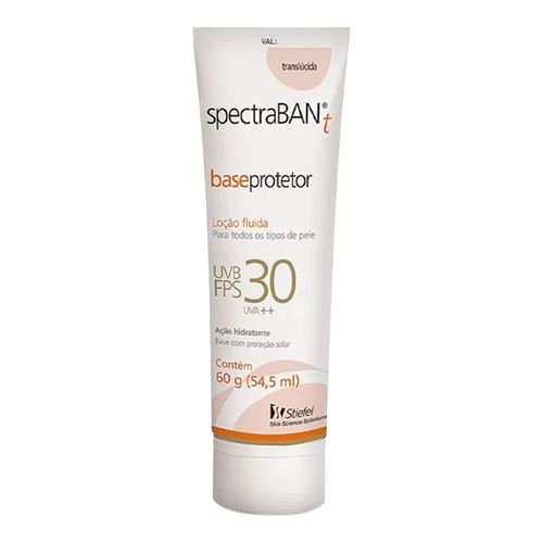 Protetor Solar Spectraban T Color Base Translúcida FPS 30 Loção Fluida Stiefel 60g Protetor Solar Spectraban T Color Base Translúcida FPS 30 Loção Fluida Stiefel 60g