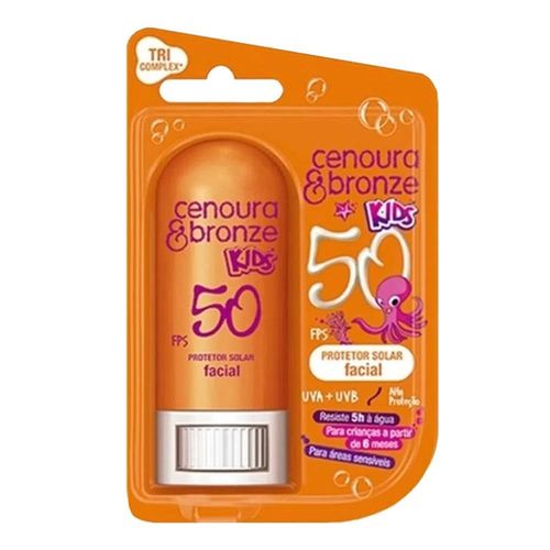 Protetor Solar Stick Cenoura & Bronze Kids FPS50 8g Protetor Solar Stick Cenoura & Bronze Kids FPS50 8g