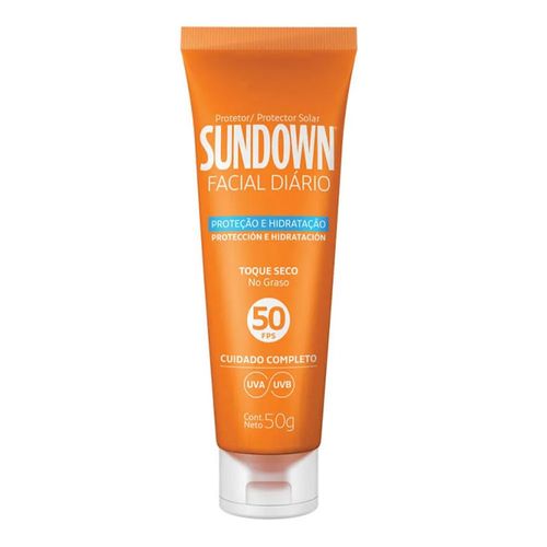 Protetor Solar Sundown Facial Diário FPS 50 50g Protetor Solar Sundown Facial Diário FPS 50 50g