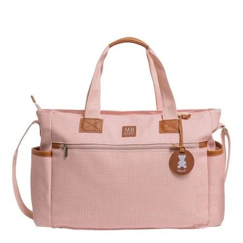 Bolsa Sacola para bebê Quadriculado Rosa - MB Baby Bolsa Sacola para bebê Quadriculado Rosa - MB Baby