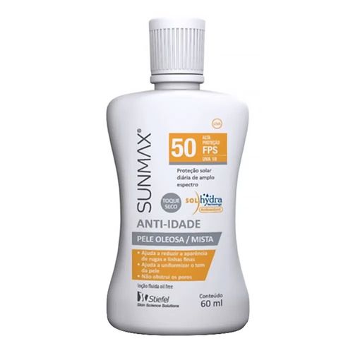 Protetor Solar Sunmax Anti-Idade Pele Oleosa-Mista Fps 50 Stiefel 60ml Protetor Solar Sunmax Anti-Idade Pele Oleosa-Mista Fps 50 Stiefel 60ml