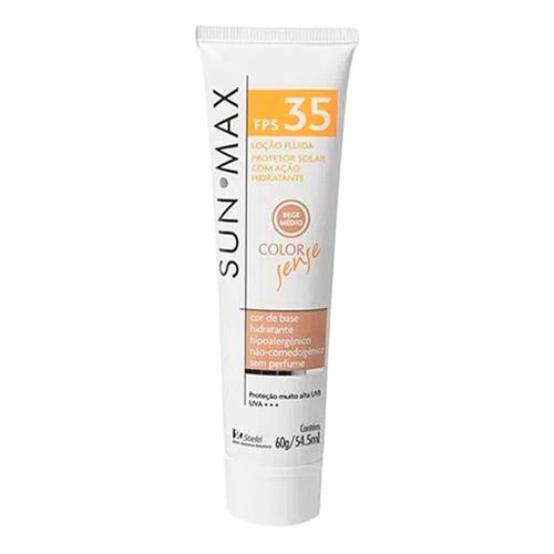 Protetor Solar Sunmax Color Sense Bege Médio FPS 35 Stiefel 60g Protetor Solar Sunmax Color Sense Bege Médio FPS 35 Stiefel 60g