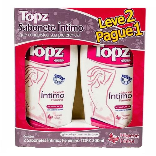 Sabonete Íntimo Topz Feminino 200ml 2 Unidades Sabonete Íntimo Topz Feminino 200ml 2 Unidades