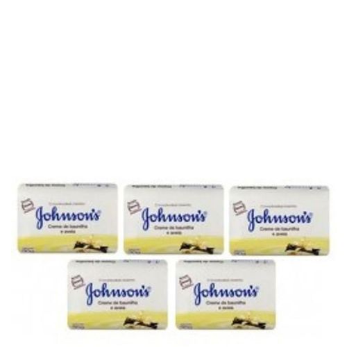 Sabonete Johnson's Creme Baunilha e Aveia 90g - 5 unidades Sabonete Johnson's Creme Baunilha e Aveia 90g - 5 unidades