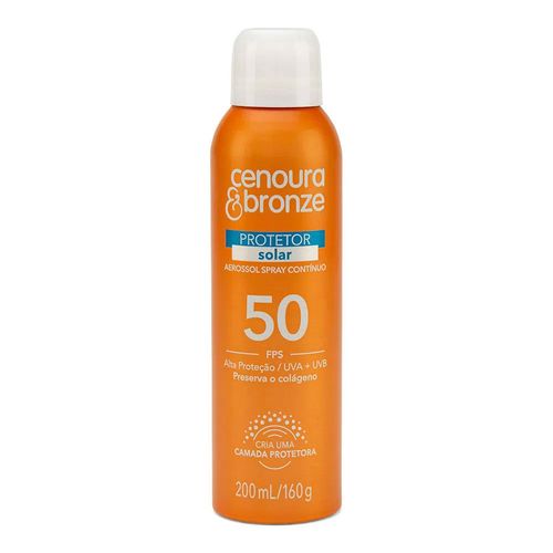 Protetor Solar Cenoura & Bronze FPS50 Aerosol 200ml Protetor Solar Cenoura & Bronze FPS50 Aerosol 200ml