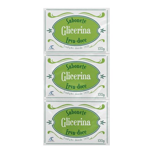 Sabonete Augusto Caldas Erva Doce 100gr c/3 Sabonete Augusto Caldas Erva Doce 100gr c/3